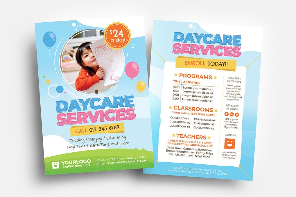 Day Care services Brochure Design 