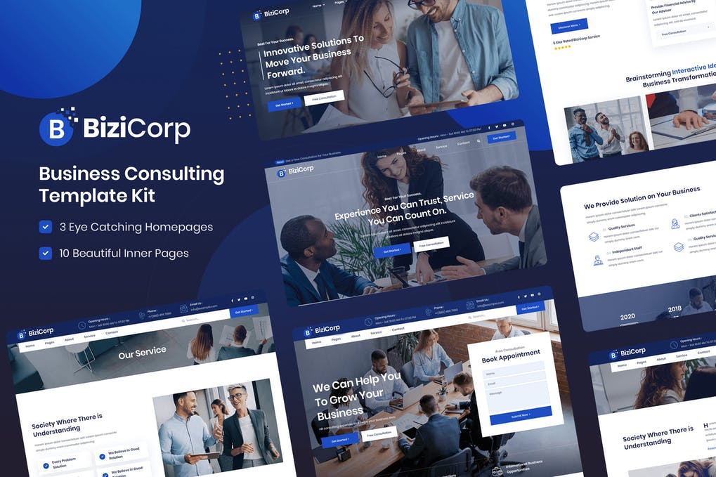 BiziCorp - Business Consulting Template Kit