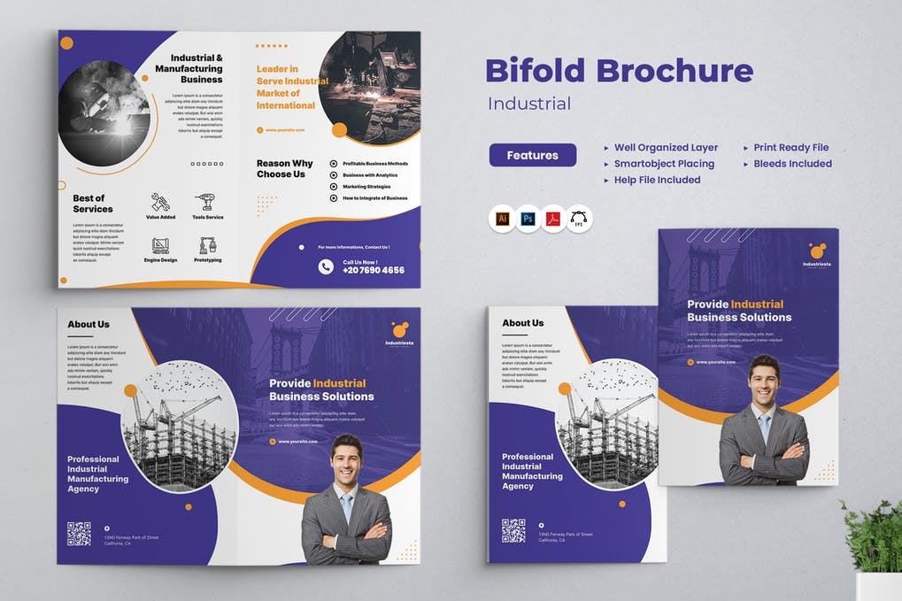 Industrial Business Bifold Brochure