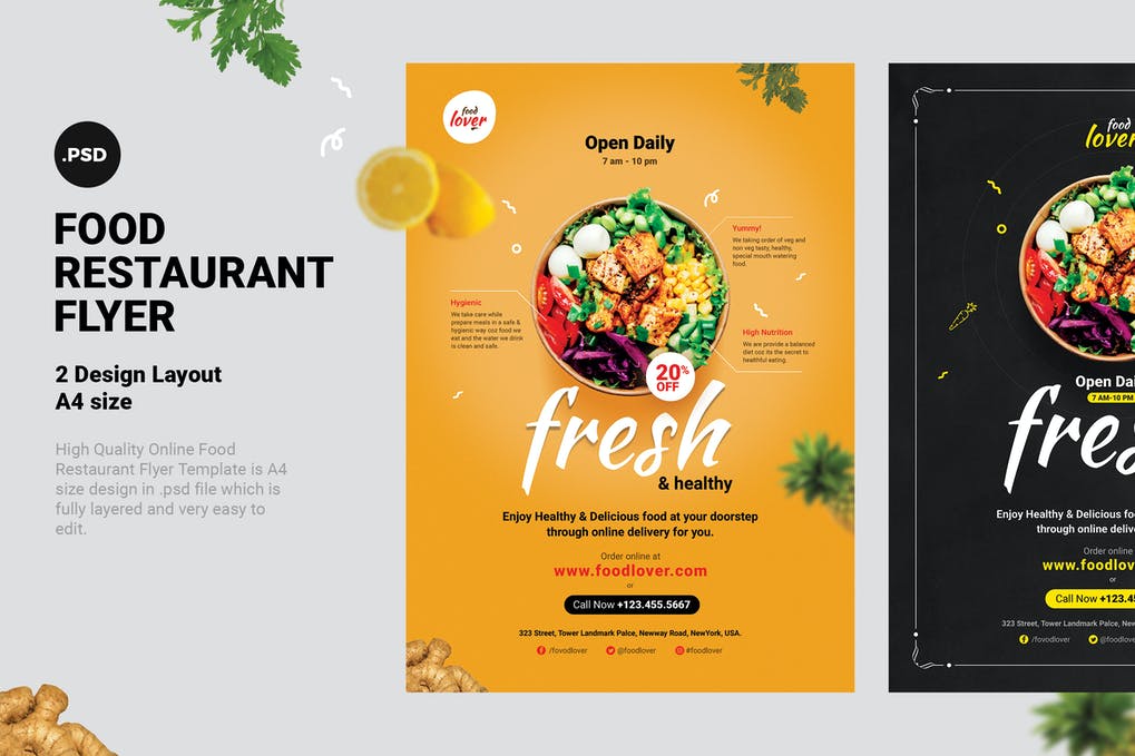 Fresh & Healthy Restaurant Brochure 