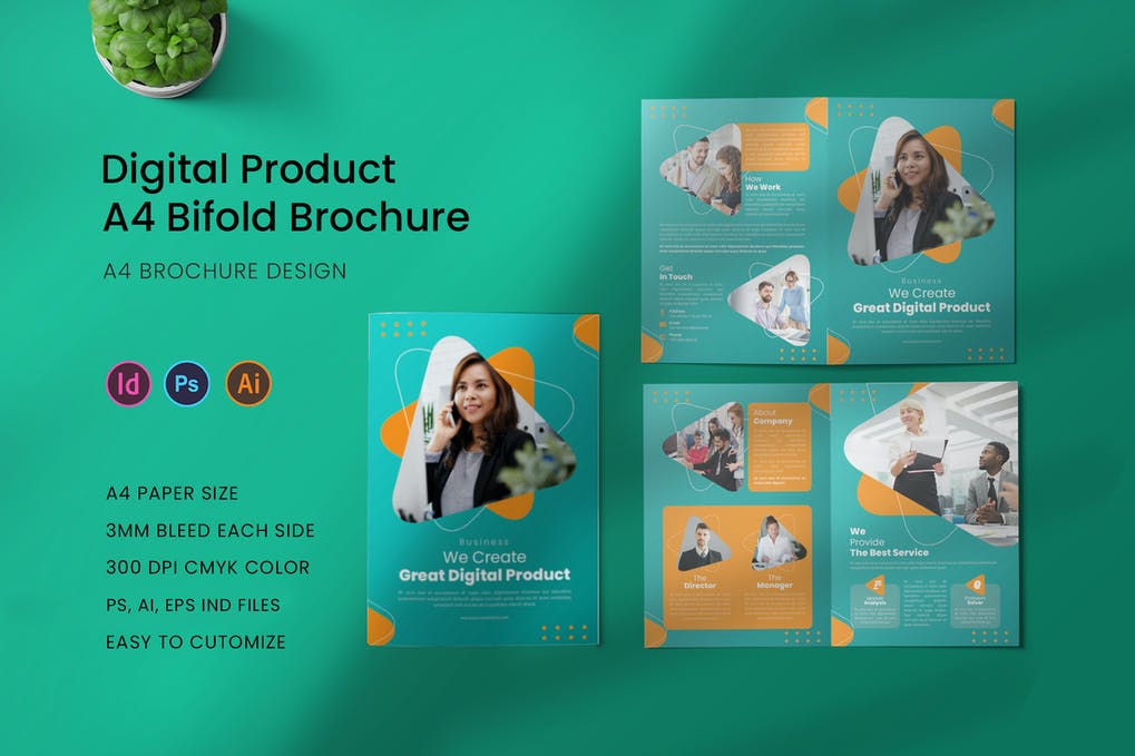 Digital Product Bifold Brochure