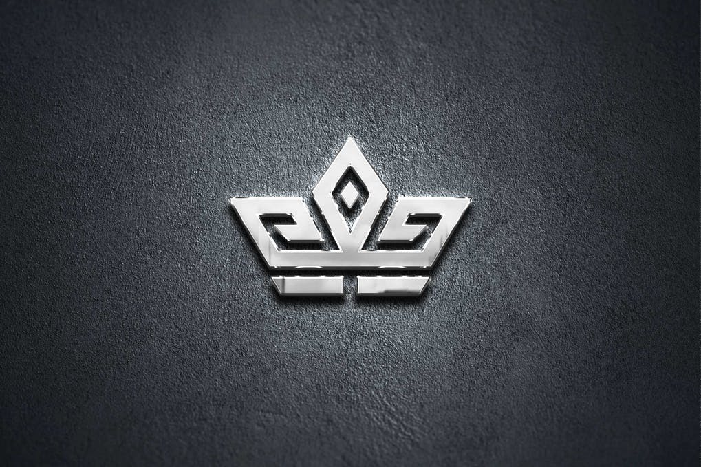 Logo Mockup - Realistic Chromium