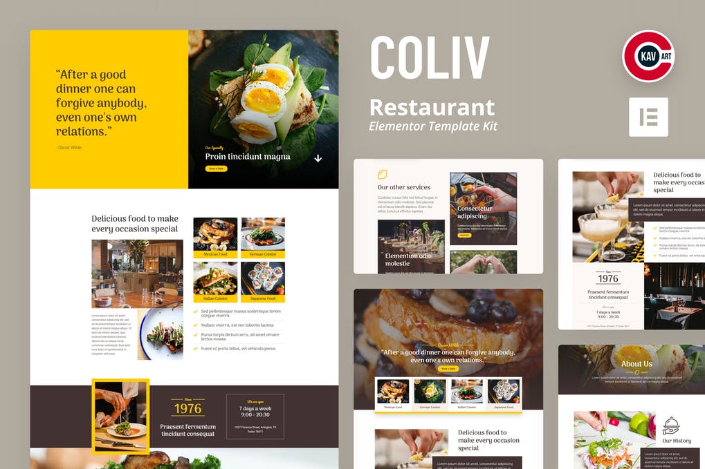 Coliv - Restaurant Template Kit