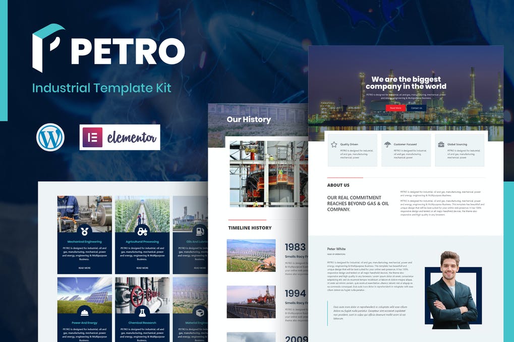 Petro - Industrial Elementor Template Kit